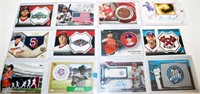 (12) Game Patch/Autographed Baseball Cards