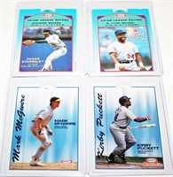 (4) Kraft Baseball Cards - Puckett, McGwire, Ecker