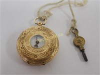 18K Gold Antique Ladies Pocket Watch