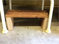 Plastic Shower Bench & Wooden Step