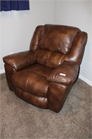 Catnapper leather swivel recliner