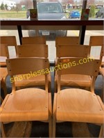 Wooden chairs, Qty X 6