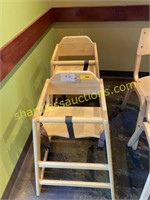 Wooden highchairs, Qty X 2