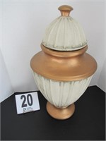 18" Tall Lidded Deco Vase