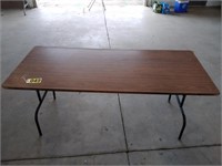 6 ft wood folding table