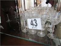 (12) 7 1/4 x 3" Round Etched Glasses