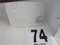 Lladro Ceramic Plaque Signed 4x6"