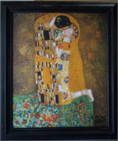 Original Repro of Gustav Klimt's "The Kiss"