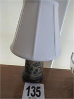Oriental Themed Lamp with Shade (Approx. 17"