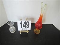 Small Glass Bud Vase & Amerina Style Vase