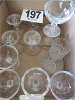 (11) Clear Glass Stems & (2) Misc. Glasses (13
