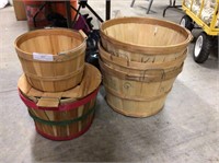 2 Stacks of Bushel Baskets