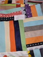 Alternating stripe quilt, see photo for colors