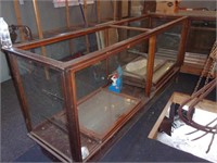 3  wood  8 ft display cases
