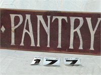 pantry wooden sigh