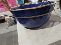 12 inch Blue Crock Bowl