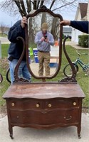 40" Lowboy Mirrored Dresser