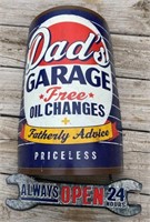 20" Dad's Garage Contemporary Sign