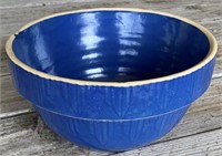 10 1/2" Blue Stoneware Mixing Bowl