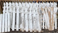 Approx. 35' White Picket Fence