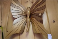 2 WOODEN BUTTERFLIES