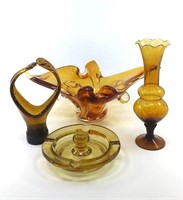 Collection of Amber Glass