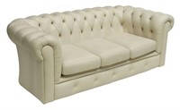 ENGLISH BUTTONED LEATHER CHESTERFIELD SOFA