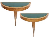 (2) ITALIAN MID-CENTURY MODERN BRACKET CONSOLES