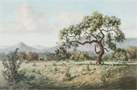 GAY WOODS (TX) LONE TREE LANDSCAPE PAINTING