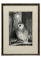 STOW WENGENROTH (1906-1978) OWL LITHOGRAPH