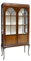 ENGLISH MAHOGANY GLAZED DISPLAY CABINET