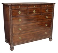 ENGLISH MAHOGANY SECRETARY CHEST OF DRAWERS