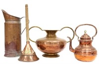 (4) FRENCH & ENGLISH COPPER HOUSEHOLD ITEMS