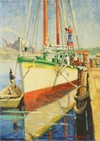 J. AUGUSTUS WALKER (1901-1967) SHIP PAINTING