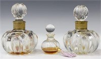 (3) CRYSTAL PERFUME SCENT BOTTLES, BACCARAT