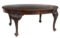 CHIPPENDALE STYLE MAHOGANY EXTENSION DINING TABLE