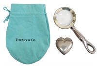 (2) TIFFANY & CO. STERLING MAGNIFYING GLASS & BOX