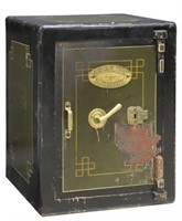 ENGLISH VICTORIAN WITHY GROVE STORES IRON SAFE
