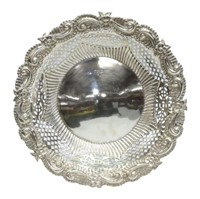 ENGLISH VICTORIAN STERLING SILVER RETICULATED BOWL