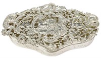 ENGLISH COMYNS STERLING RETICULATED BRIDAL BOX