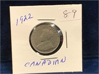 1922 Canadian nickel