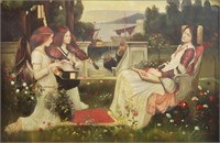 MONUMENTAL PAINTING AFTER WATERHOUSE, 48" X 72"