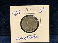 1923 Canadian nickel
