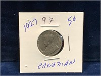1927 Canadian nickel