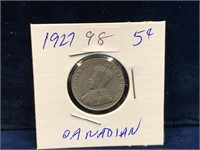 1927 Canadian nickel