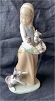 1 Lladro Spanish porcelain figure girl with