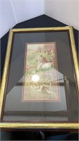 Signed Whitehead, hunting scene print, nicely