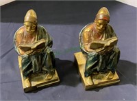 Brass bookends - nice pair of brass bookends - men