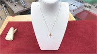 14 karot yellow gold pendant and chain