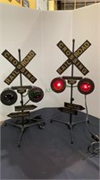 Railroad crossing lamps - lot of two - with red